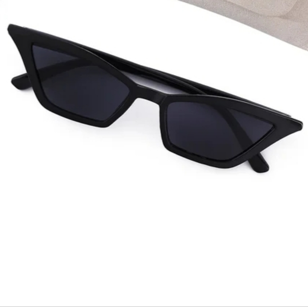 Ambassador Beverly Black Cats Eye Sunglasses. Small Fit.